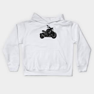 Diavel Carbon Bike Illustration Kids Hoodie